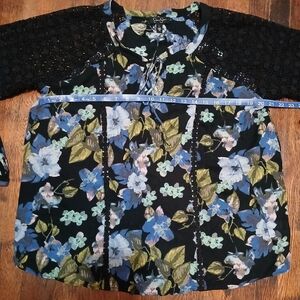 Jessica Simpson Blouse with Crocheted Shoulder